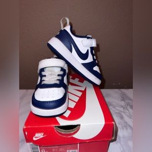 Used Nike Court Borough Low 2 Blue/White Toddler Size 6